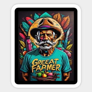 Great farmer in the world - Grafitti Sticker